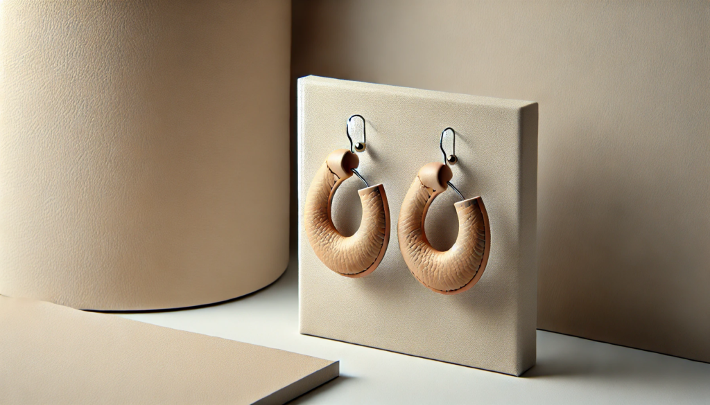 nichel and suede soft sand sloanes leather earrings